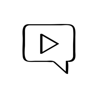 Video sohbet simgesi vektör illüstrasyon tasarımı
