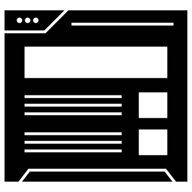 Haberler. Web simgesi basit illüstrasyon