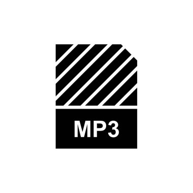 mp3 dosya biçimi vektör illüstrasyonu