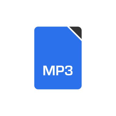 mp3 dosya biçimi vektör illüstrasyonu