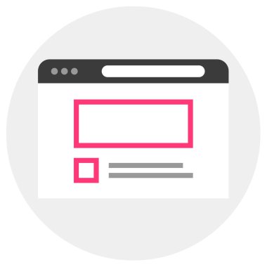 tarayıcı simgesi vektör illüstrasyonu