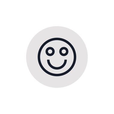 emoji düz simgesi, vektör illüstrasyonu 