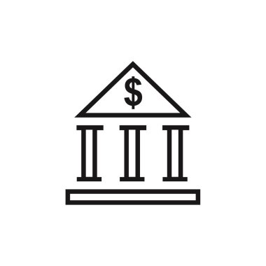 Modern bankacılık simgesinin vektör illüstrasyonu      