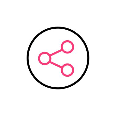 Beyaz arkaplanda bağlantı vektörü simgesi   