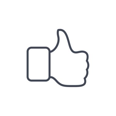 Düz bir şekilde başparmağınızı kaldırın. vektör illüstrasyonu      