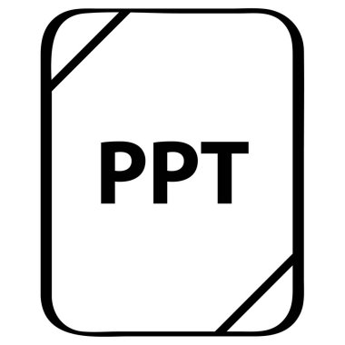 ppt dosya biçimi simgesinin vektör çizimi