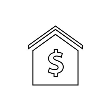 Emlak web simgesi, vektör şablonu