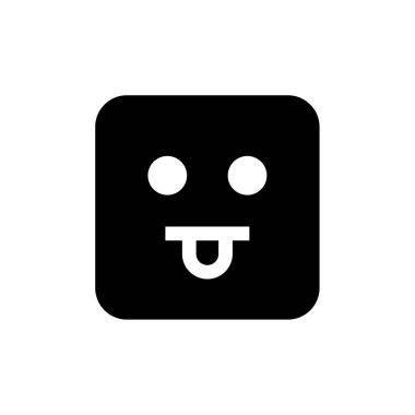 emoji düz simgesi, vektör illüstrasyonu 
