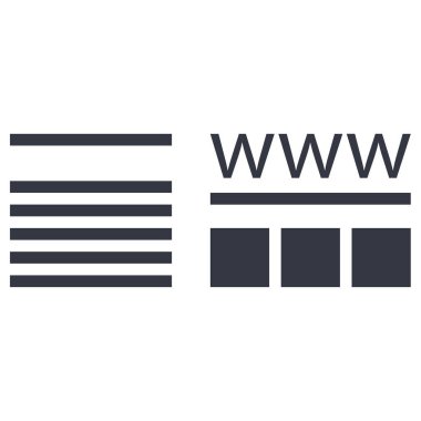 Beyaz arka plan üzerinde izole Web sitesi simge 