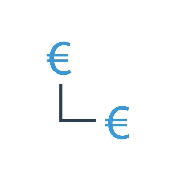 Icono Del Euro Ilustración Vectorial — Vector de stock