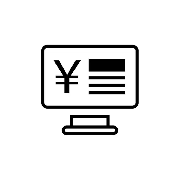 Icône Vectorielle Bancaire Ligne — Image vectorielle