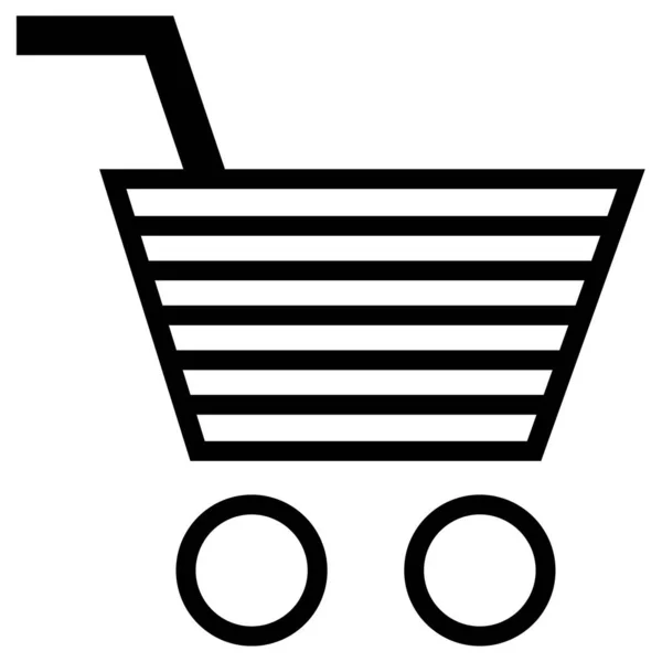 Shopping Cart Shop Icon Outline Style — Stock Vector