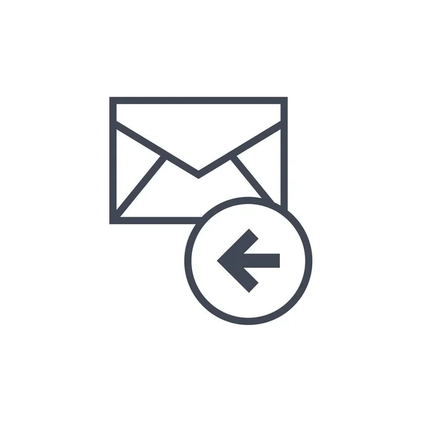 メールレターベクターラインのアイコン 電子メールのサイン 電子商取引のシンボル 細線のデザイン — ストックベクタ