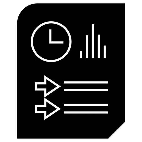 Часы Время Дедлайн Реализация Seo Управление Разработка Офис Сплошная Иконная — стоковый вектор