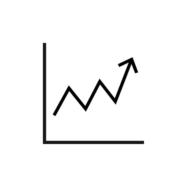 Ikona Wykresu Ilustracja Wektora — Wektor stockowy