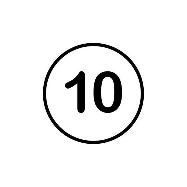 Number Vector Icon Logo Design Template — Vettoriale Stock