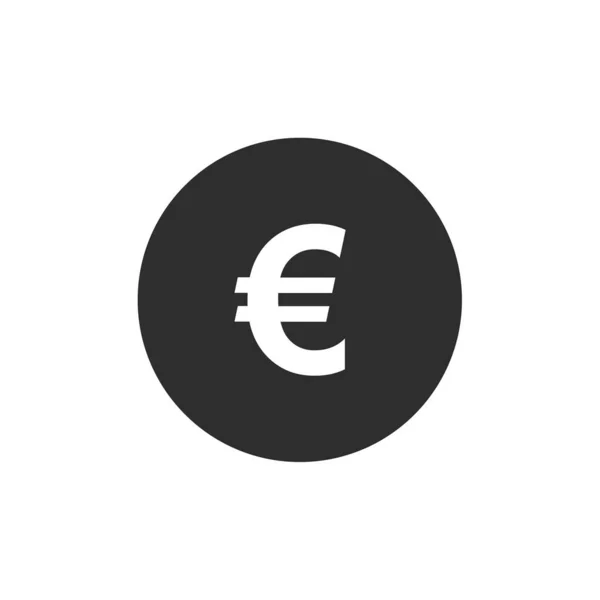 Euro Jel Ikon Valuta Szimbólum Lapos Design Stílus — Stock Vector