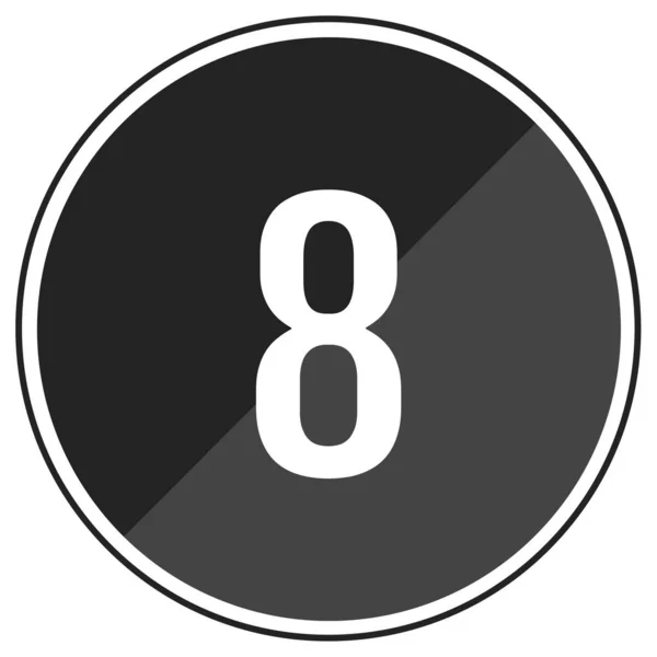 Number Icon Illustration — Vetor de Stock