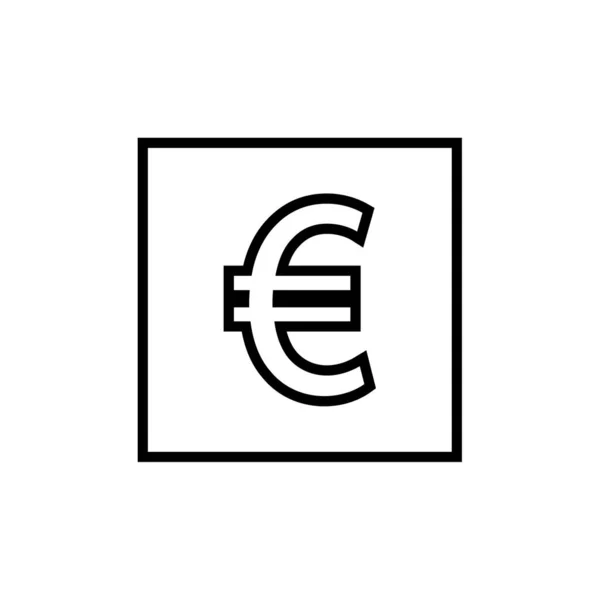 Euro Zeichen Symbol Vektorabbildung — Stockvektor