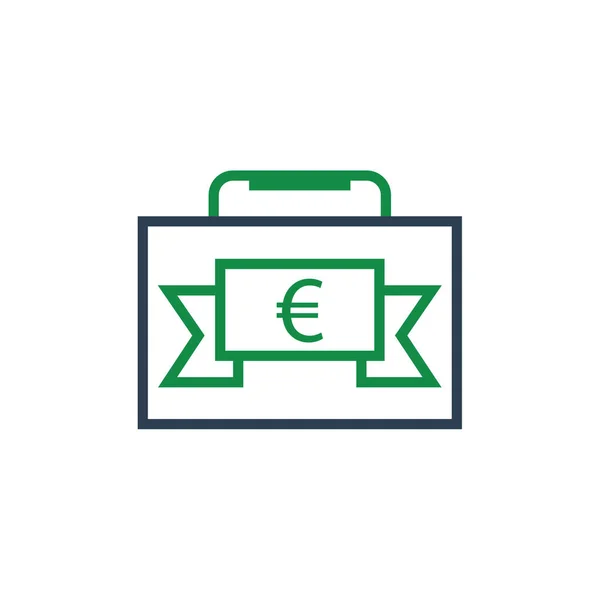 Vektor Ikony Tašky Peníze Tenká Čára Izolovaný Symbol Obrysu Ilustrace — Stockový vektor
