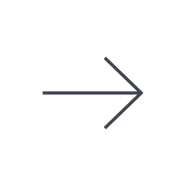 Flecha Derecha Icono Ilustración Vector Simple — Vector de stock