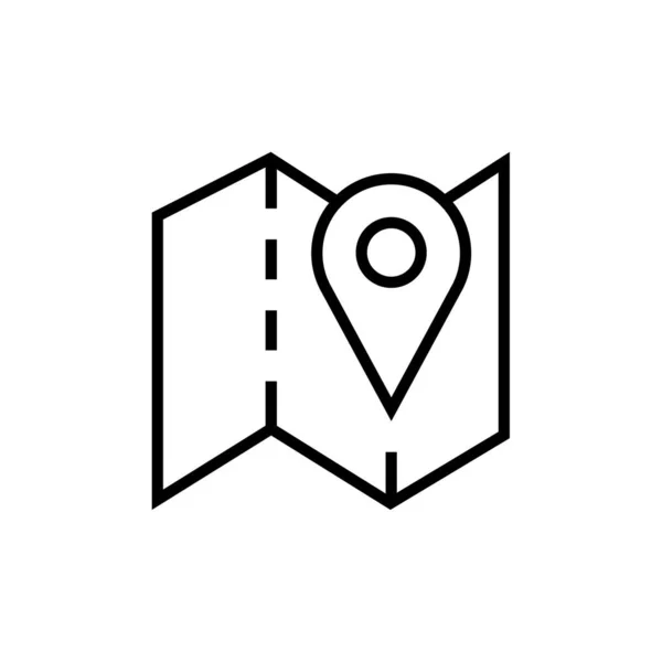 Icône Gps Symbole Navigation Conception Simple — Image vectorielle