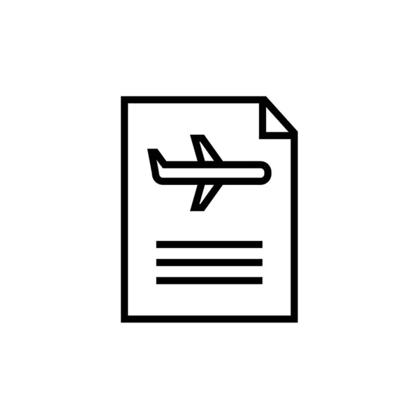 Ícone Avião Vetor Logotipo — Vetor de Stock