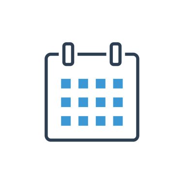 Takvim simgesi vektör illüstrasyonu 