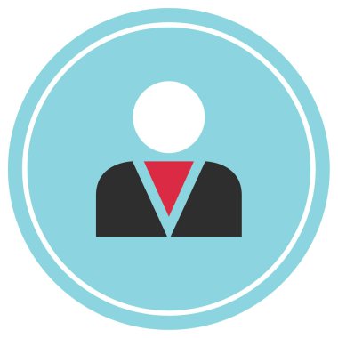 Erkek ikonu. Web için erkek vektör simgelerinin basit çizimi