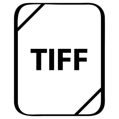 tiff dosya simgesi, vektör illüstrasyonu basit tasarım
