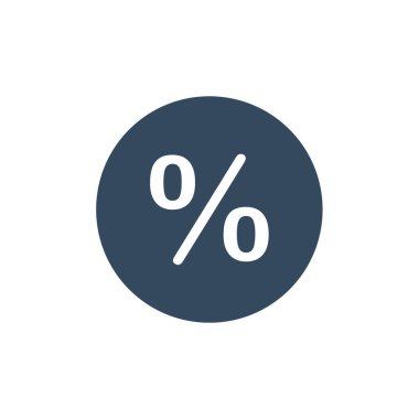 yüzde web simgesi basit illüstrasyon