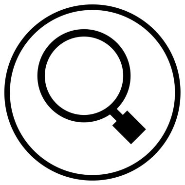 Büyüteç, emlak evi web simgesi basit illüstrasyon