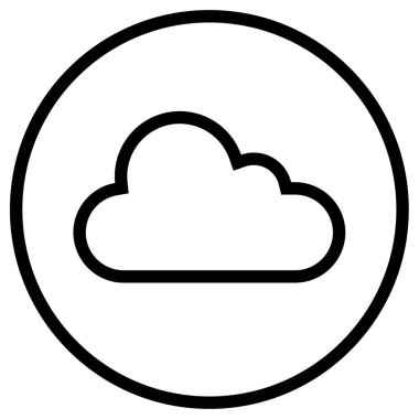 Bulut. Web simgesi basit illüstrasyon