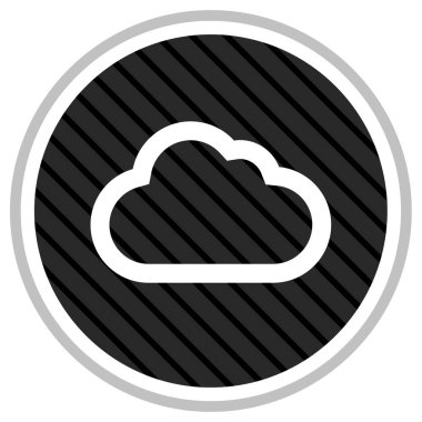 bulut depolama basit simge vektör çizimi  