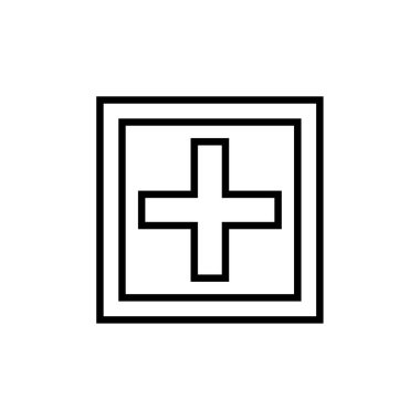 Artı modern simge vektör illüstrasyonunu ekle     