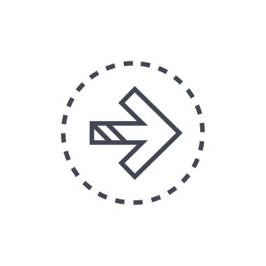 Basit ok simgesi vektör illüstrasyonu