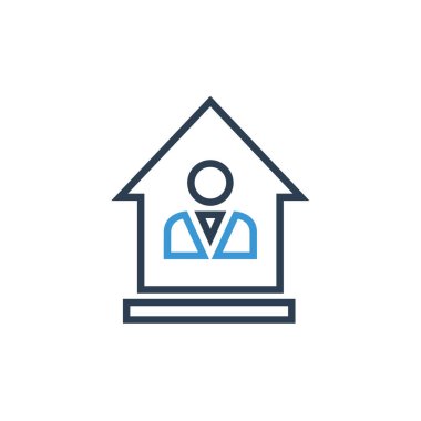   Ev sitesi internet sermayesi. Web simgesi basit illüstrasyon