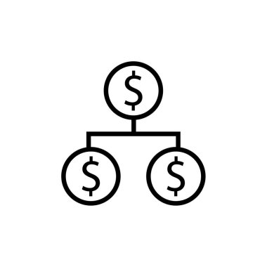 Dolar para simgesi vektör illüstrasyonu