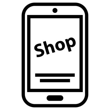 e-ticaret ve alışveriş ikonu konsept vektör çizimi  