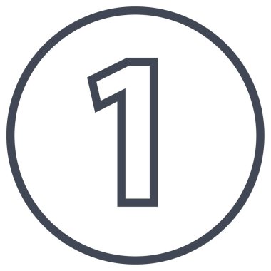 number one icon vector illustration