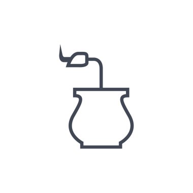 Mısır hiyeroglifleri ele geçirildi. Mısır kültür vektör simgesi. 