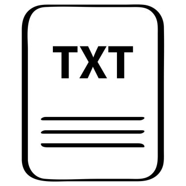 TXT dosya biçimi vektör illüstrasyonu