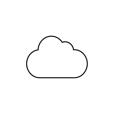 Bulut hesaplama simgesi vektör illüstrasyonu