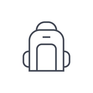 sırt çantası simgesi vektör illüstrasyonu   