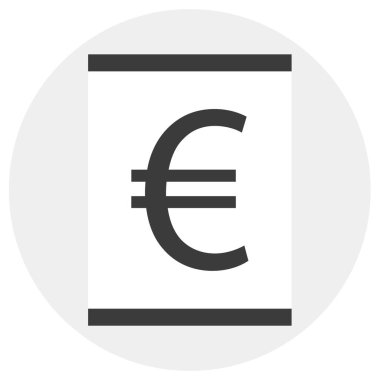 Euro para birimi simgesi. Vektör çizim