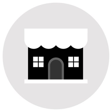 dükkan simgesi vektör illüstrasyonu