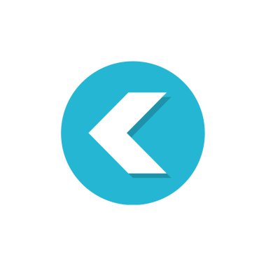 Sol ok simge vektör çizim