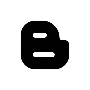 Blogger sosyal medya logosu paylaşımı. Web simgesi basit illüstrasyon