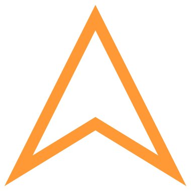 GPS Simgesi, Seyrüsefer Sembolü, Basit Tasarım 