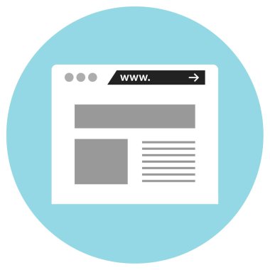 tarayıcı simgesi, vektör illüstrasyonu 